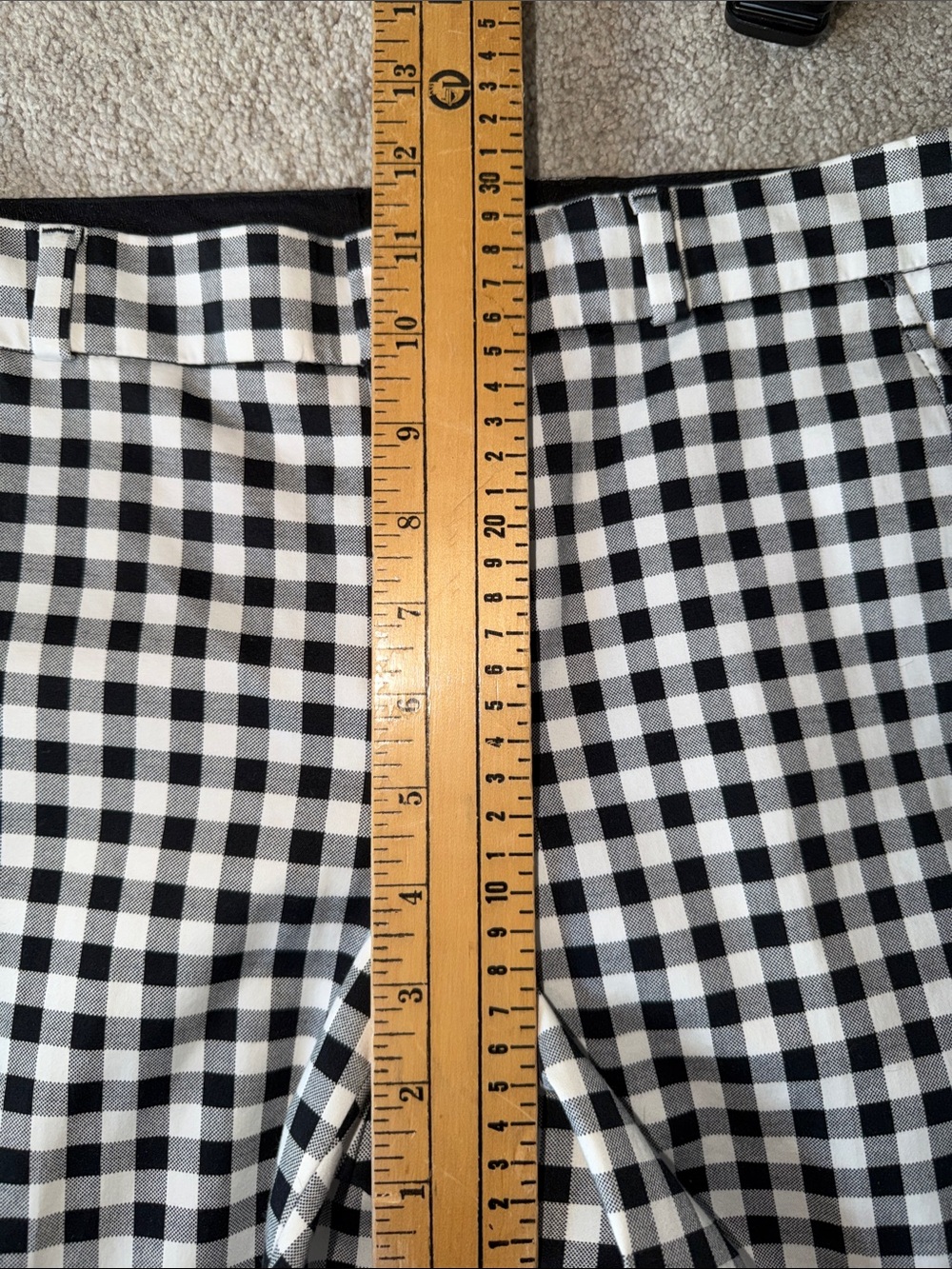 Banana Republic Navy Gingham Ryan Fit Pants size 4P - Picture 9 of 10